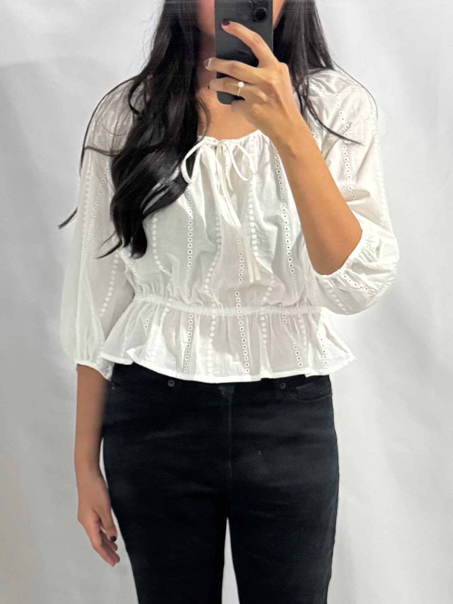 Eyelet Top Brown