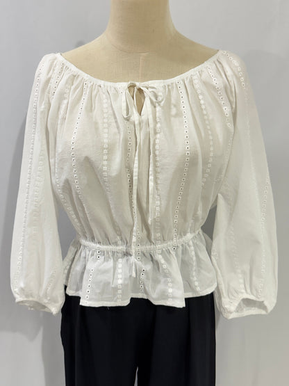 Eyelet Top White