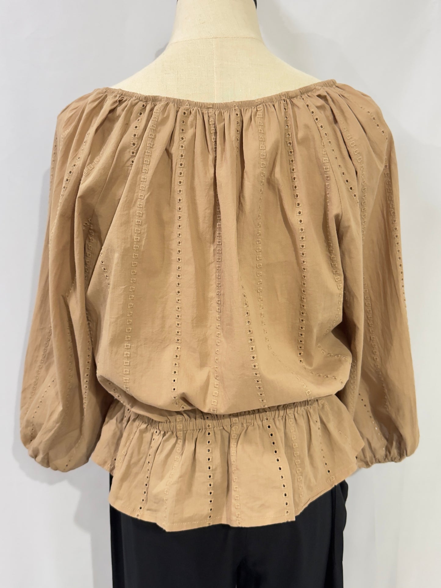 Eyelet Top Brown