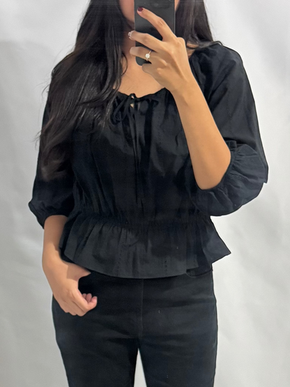 Eyelet Top Brown